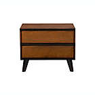 Alternate image 10 for Mid-Century 2-Drawer Nightstand in Brown