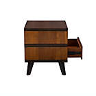 Alternate image 6 for Mid-Century 2-Drawer Nightstand in Brown