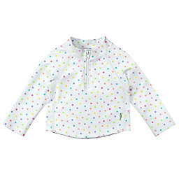 i play® by green sprouts® Long Sleeve Polka Dot Rashguard in White/Multi