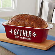 Gather & Gobble 1.5 qt. Personalized Classic Loaf Pan in Red