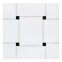 Achim Retro Woven Marble 20-Pack 12-Inch Square Self-Adhesive Floor Tiles in Black/White