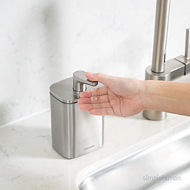 simplehuman&reg; 16 oz. Pulse Pump Soap Dispenser in Brushed Stainless Steel. View a larger version of this product image.