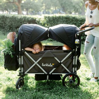 Larktale&trade; Caravan&trade; Stroller/Wagon with Canopy in Byron Black. View a larger version of this product image.