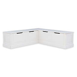 Finch Backless Corner Nook in White