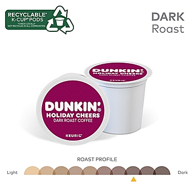 Dunkin&#39;&reg; Holiday Cheers Coffee Keurig&reg; K-Cup&reg; Pods 22-Count. View a larger version of this product image.