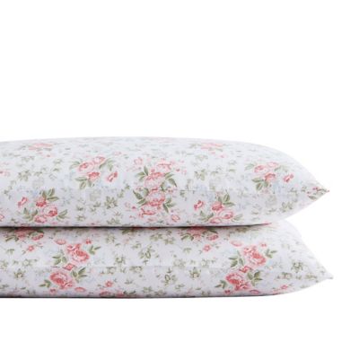 PW00011957 2 x 'Red Flower' Cotton Pillow Cases 