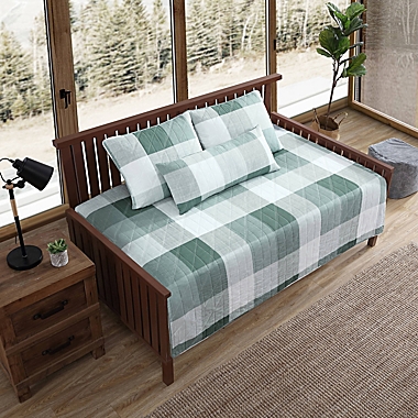 Eddie Bauer&reg; Boulder Plaid Daybed Twin Bonus Set in Evergreen. View a larger version of this product image.