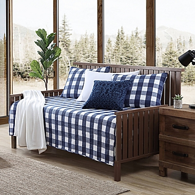 Eddie Bauer&reg; Lakehouse Plaid Twin Daybed Bonus Set in Blue. View a larger version of this product image.