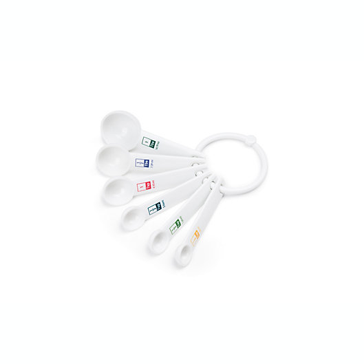 Fox Run 4826 Measuring Spoon Set 6-Piece Plastic White Fox Run 4826 Measuring Spoon Set 6-Piece Plastic White