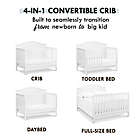 Alternate image 4 for DaVinci Charlie 4-in-1 Convertible Crib in White