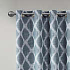 Alternate image 2 for SunSmart Blakesly 95-Inch Printed Ikat Blackout Window Curtain Panel in Navy