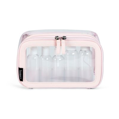 Allegro Basics Basic Travel Organizer with Bottle in Clear/Pink