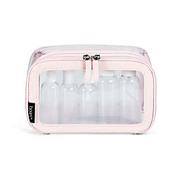 Allegro Basics Basic Travel Organizer with Bottle in Clear/Pink