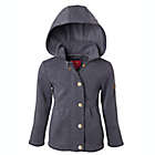 Alternate image 1 for Pink Platinum Quilted Fleece Hooded Jacket in Grey