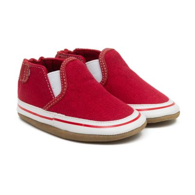 Robeez&reg; Size 0-6M Liam Basic Sneaker in Red/White