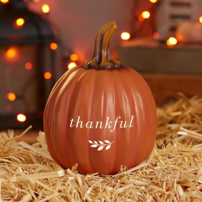 Grateful For Small Personalized Family Pumpkin