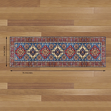 GelPro&reg; NeverMove 24-Inch x 76-Inch Mia Accent Rug in Persian Red. View a larger version of this product image.