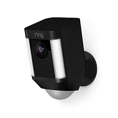Ring Spotlight Battery Operated Security Camera in Black. View a larger version of this product image.
