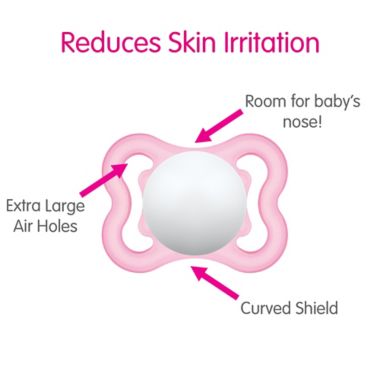 MAM Mini Air Age 0-6 Months Pacifier in Blue (2-Pack). View a larger version of this product image.