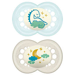 MAM Night 2-Pack Age 6+ Months Glow-in-the-Dark Pacifiers
