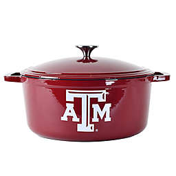 Texas A&M University White Enameled 6.5 qt. Cast Iron Pot