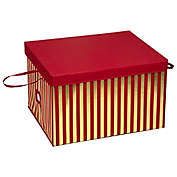 Winter Wonderland Deluxe Holiday Decor Storage Box in Red/Gold