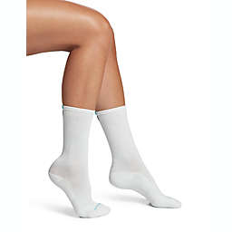 No Nonsense® 2-Pack Feel Good Compression Crew Socks in White