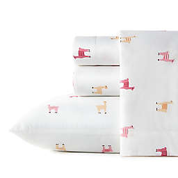 Poppy & Fritz® Miss Llama Cotton Percale Queen Sheet Set in Dark Pink