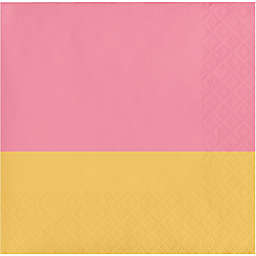 H for Happy™ 36-Count Hearts and Stripes Two Tone Beverage Napkins