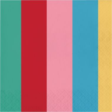 H For Happy&trade; 36-Count Hearts and Stripes Two Tone Lunch Napkins. View a larger version of this product image.