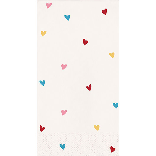 H For Happy™ 36-Count Hearts and Stripes Valentine's Day Guest Towels. View a larger version of this product image.