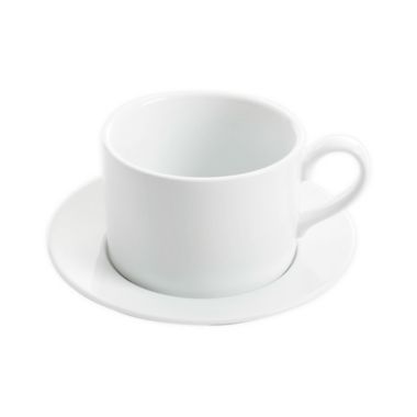 Our Table&trade; Simply White 2-Piece Rim Round Cup and Saucer Set. View a larger version of this product image.