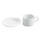 Alternate image 1 for Our Table&trade; Simply White 2-Piece Rim Round Cup and Saucer Set