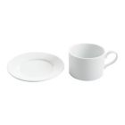 Alternate image 1 for Our Table&trade; Simply White 2-Piece Rim Round Cup and Saucer Set