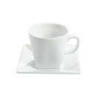 Alternate image 0 for Our Table&trade; Simply White Rim Square 2-Piece Cup and Saucer Set
