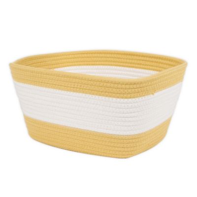 Squared Away&trade; Colorblock Small Coiled Rope Basket in Misted Yellow