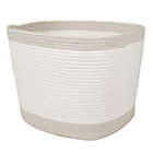 Alternate image 0 for Squared Away&trade; Colorblock Large Coiled Rope Basket in Peyote Grey