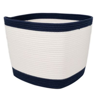 Squared Away&trade; Colorblock Large Coiled Rope Basket in Blue Depths
