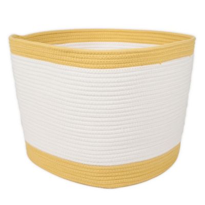 Squared Away&trade; Colorblock Large Coiled Rope Basket in Misted Yellow