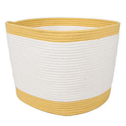 Squared Away™ Colorblock Large Coiled Rope Basket in Misted Yellow