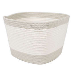 Squared Away™ Colorblock Large Coiled Rope Basket in Blue Depths