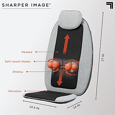 Sharper Image&reg; 4-Node Shiatsu Massager Seat Topper. View a larger version of this product image.