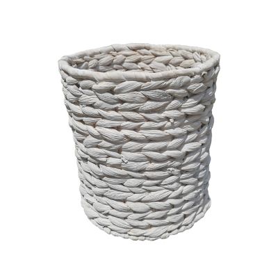 Everhome&trade; 10-Inch Woven Decorative Basket Planter in White