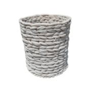 Everhome&trade; 10-Inch Woven Decorative Basket Planter in White