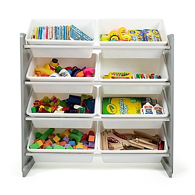 Humble Crew Toy Storage Organizer with 8 Large Storage Bins in Grey. View a larger version of this product image.