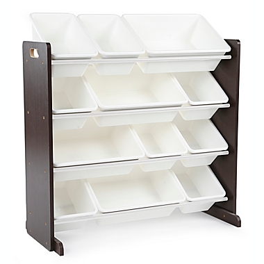 Humble Crew 12-Bin Toy Organizer in Espresso/White. View a larger version of this product image.