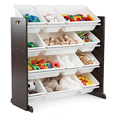 Humble Crew 12-Bin Toy Organizer in Espresso/White. View a larger version of this product image.