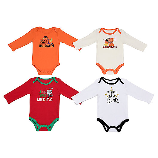 Alternate image 1 for Baby Starters® 4-Pack See Me Grow Bodysuits