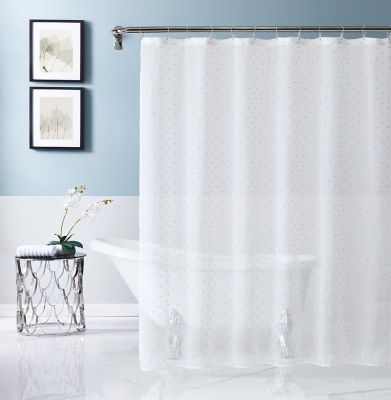 Dainty Home 70-Inch x 72-Inch Sprinkles Embellished Shower Curtain