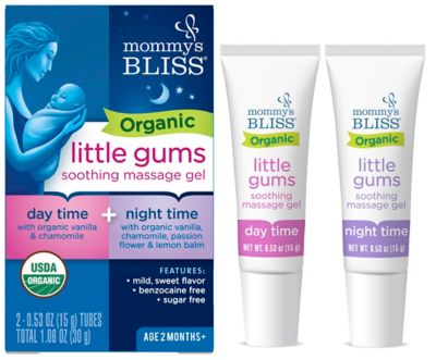 Mommy&#39;s Bliss&reg; 2-Count Daytime and Nighttime Organic Little Gums Soothing Massage Gel